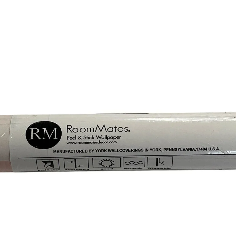 RoomMates Peel Stick Wallpaper Pink‎ Cloud Soft Whimsical Baby Girl Accent Wall